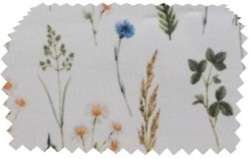 Échantillon tissu BLANC JAUNE BLEU VER